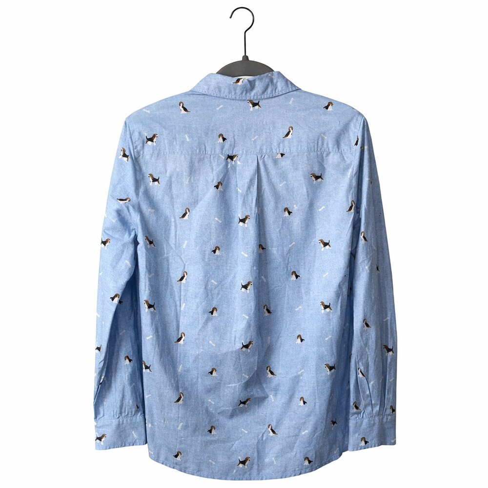NWT Talbots Modern Classic Shirt Fetching Beagle Dog Print Size Small - Picture 6 of 7